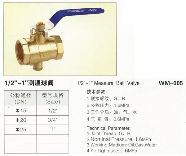 WM-005测温球阀