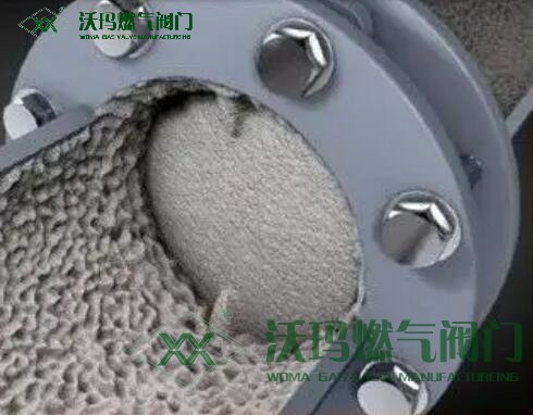 杂物沉积在阀门底处
